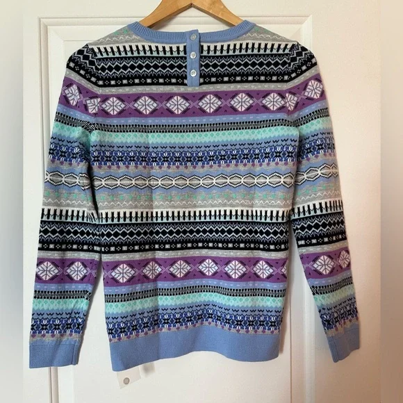 TALBOTS COZY FAIR ISLE CREWNECK SWEATER   Size XS - Picture 2 of 8